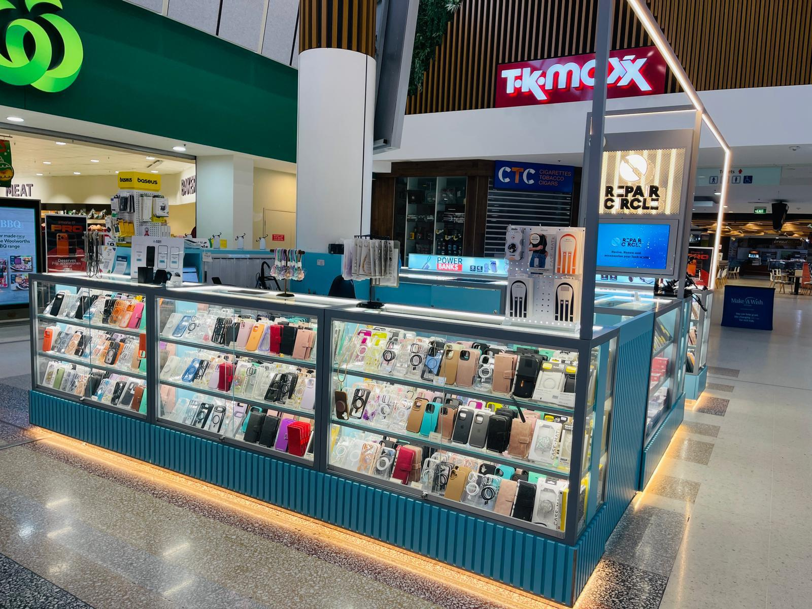 Store interior and service counter